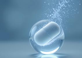 Le test compte les particules formées lors de la dissolution d'un comprimé dans un récipient rempli d'eau et aboutit à une « empreinte digitale de désintégration » (Visuel Adobe Stock 1841683698)